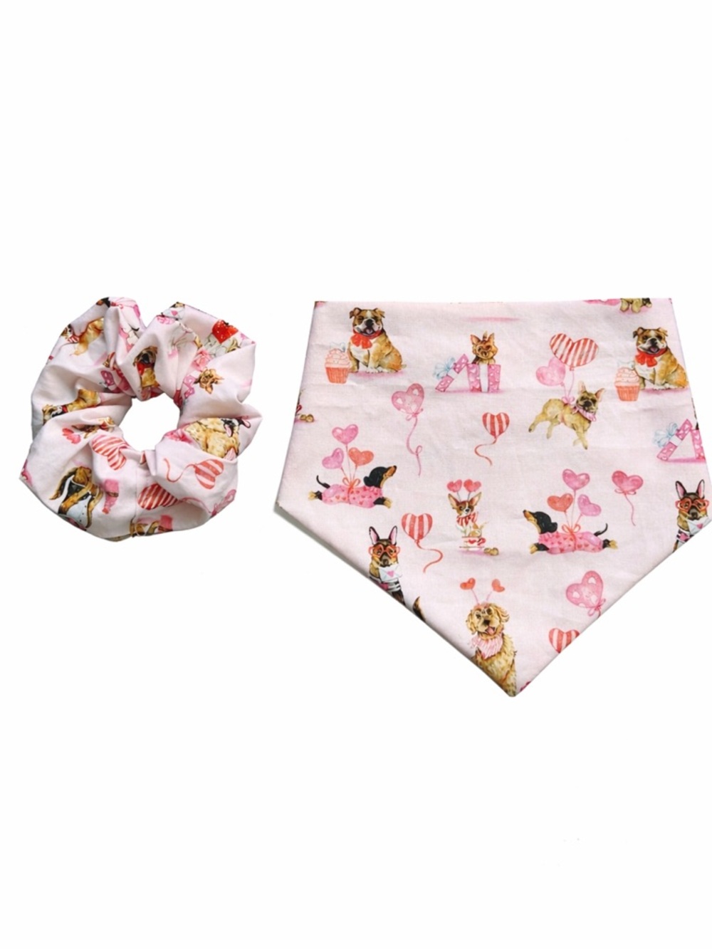 Mother’s Day Dog Bandana Gift Set Reversible Bandana + Matching Scrunchie